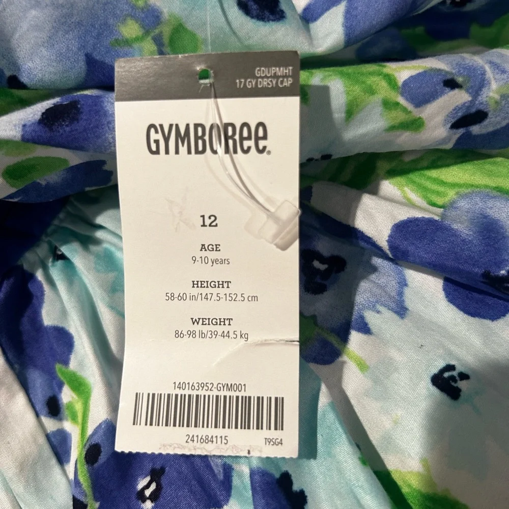 Gymboree Blue/lavender and green Floral dress size 12 NWT